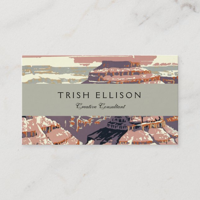 Carte De Visite Grand Canyon Western Graphic Art American (Devant)