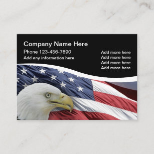 Carte De Visite Grand Eagle patriotique Businesscards