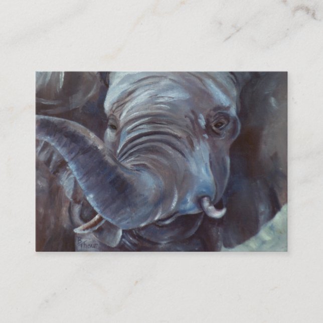 Carte De Visite Grand garçon ArtCard d'éléphant (Devant)