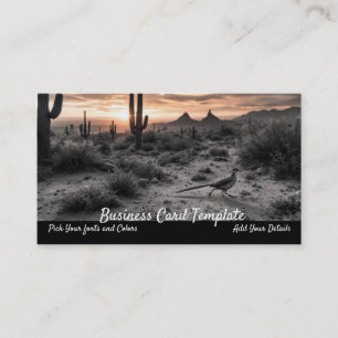 Carte De Visite Grand Géocoucou de l'Arizona au lever du soleil