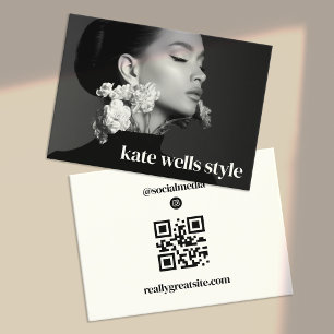 Carte De Visite Grand Instagram Photo Code QR