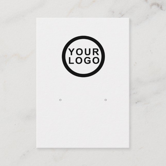 Carte De Visite Grand logo minimal Bijoux Écran d'oreille (Devant)