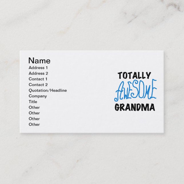 Carte De Visite Grand-maman totalement impressionnante - T-shirts (Devant)