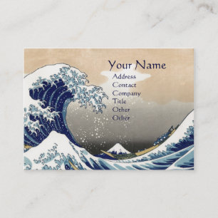 CARTE DE VISITE GRAND MONOGRAMME DE VAGUES