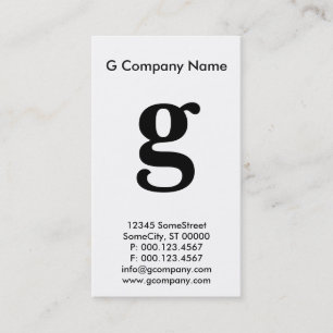 Carte De Visite grand monogramme inférieur