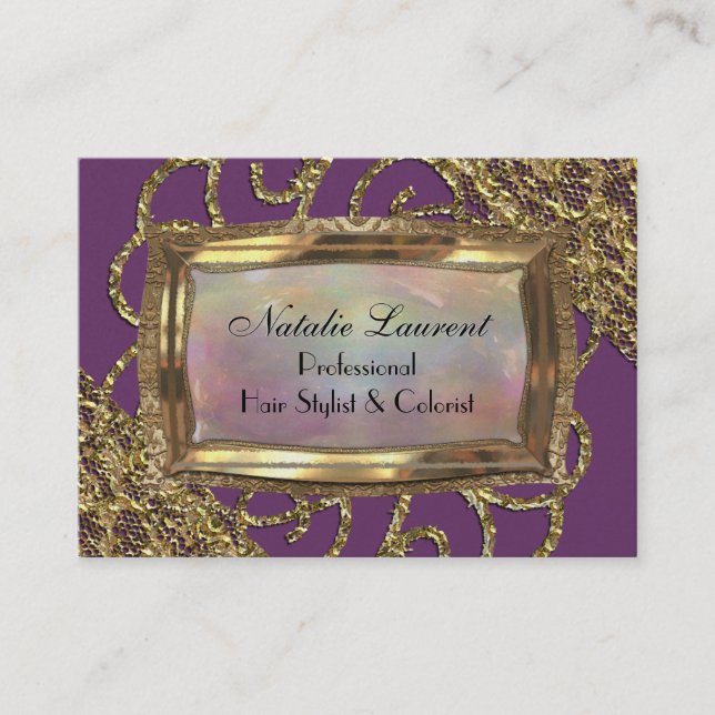 Carte De Visite Grand Orchid Fillmore Élégant professionnel (Devant)