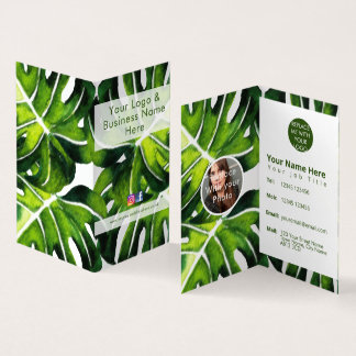 Carte De Visite Grand palmier vert moderne feuilles
