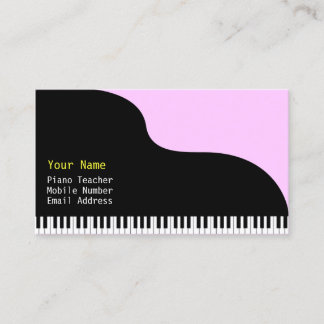 Carte De Visite Grand Piano Arrière - plan rose