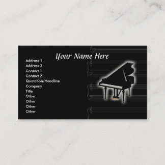 Carte De Visite Grand Piano Et Grand Personnel