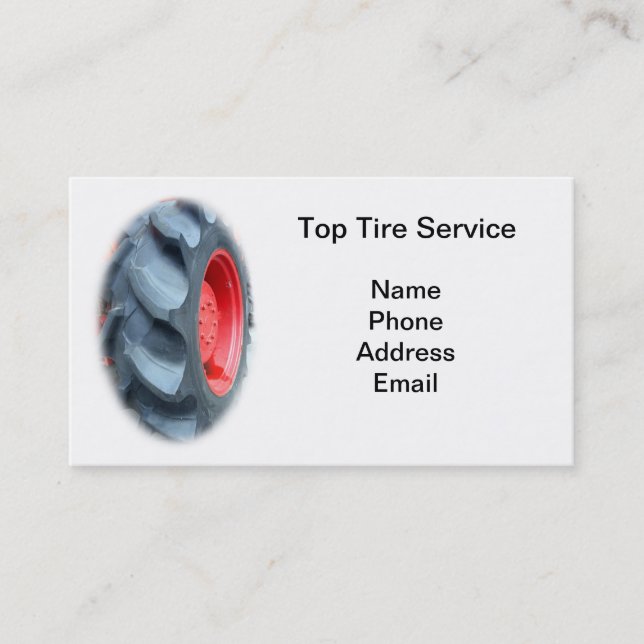 Carte De Visite Grand pneu de tracteur (Devant)