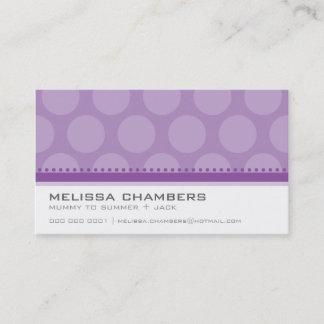 CARTE DE VISITE grand spot motif violet violet vio