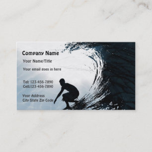 Carte De Visite Grand surfer de vague