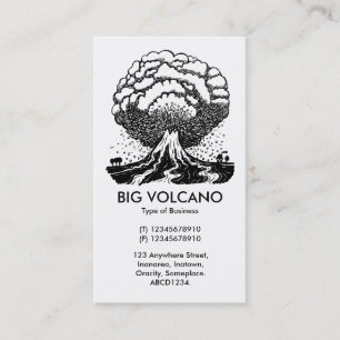 Carte De Visite Grand Volcan - Blanc
