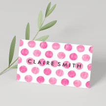 Grande boulangerie motif pois moderne rose