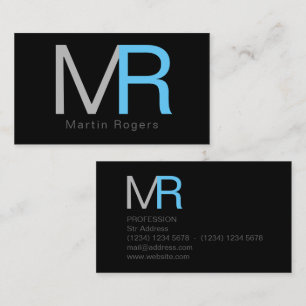 Carte De Visite Grande couverture géante de lettres d'initiales