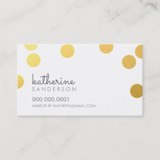 Carte De Visite GRANDE ENDROIT CONFETTI SPOT moderne en faux feuil
