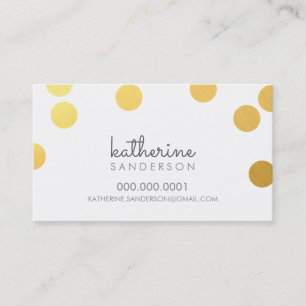 Carte De Visite GRANDE ENDROIT CONFETTI SPOT moderne en faux feuil