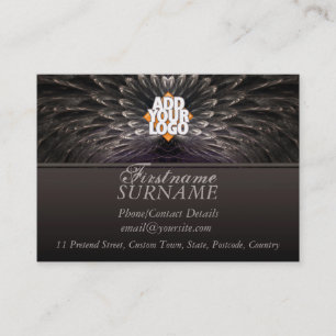 Carte de visite grande Fractal Feathers