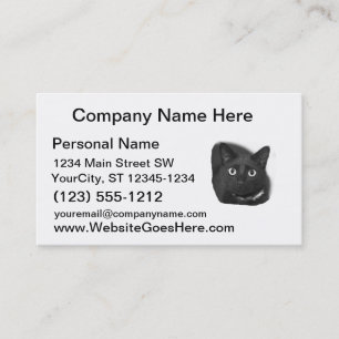 Carte De Visite Grande image de BW de yeux de chat gris