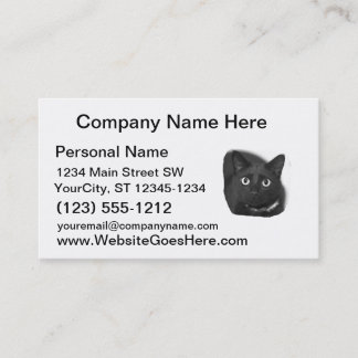 Carte De Visite Grande image de BW de yeux de chat gris