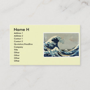 Carte De Visite Grande vague de Katsushika Hokusai outre de