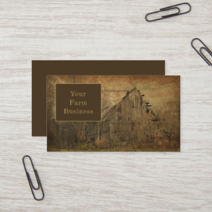 Carte De Visite Grange Grunge Texture Sepia Pays Vintage Rustique