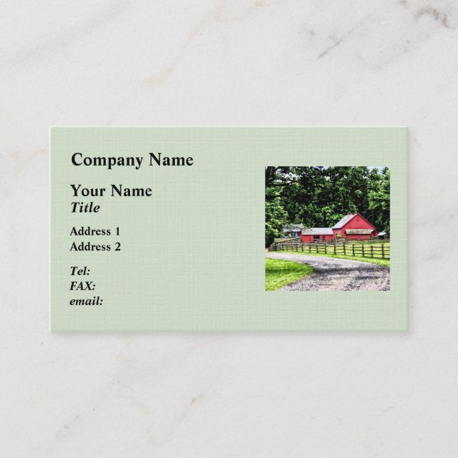 Carte De Visite Grange Rouge (Devant)