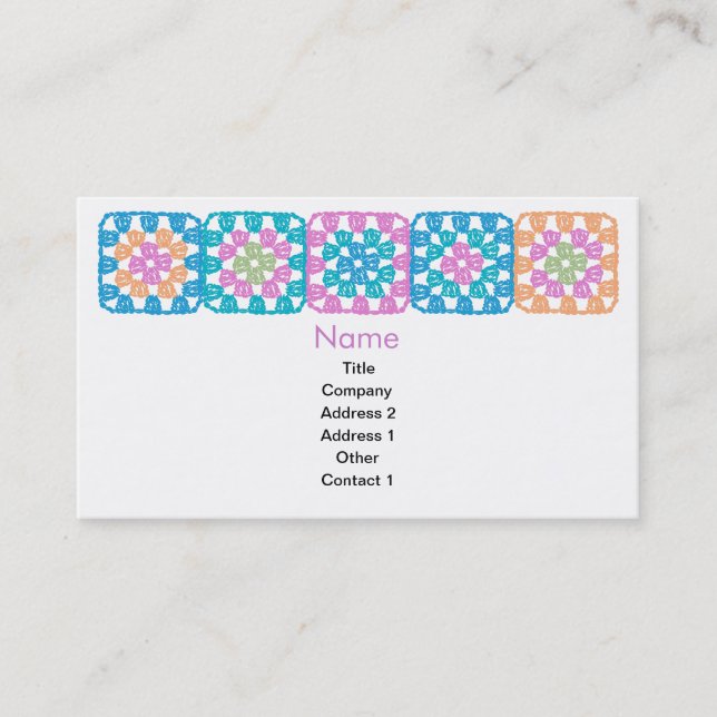 Carte de visite Granny Squares (Devant)