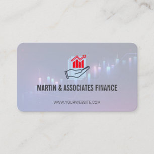 Carte De Visite Graphique à barres de données Dégradé Marché f