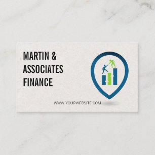 Carte De Visite Graphique à barres de finance Logo Données
