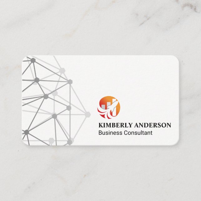 Carte De Visite Graphique à barres de fusées | Finance Tech (Devant)