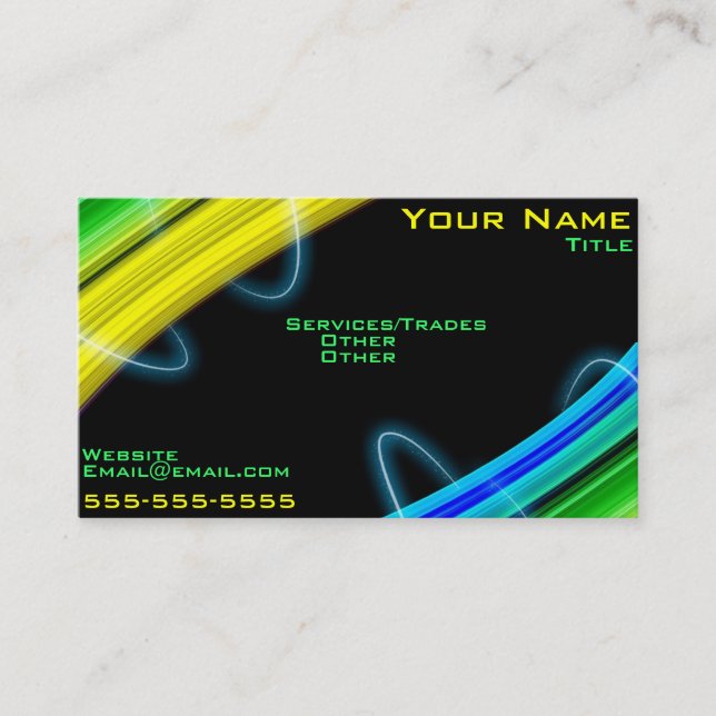 Carte de visite graphique cool (Devant)