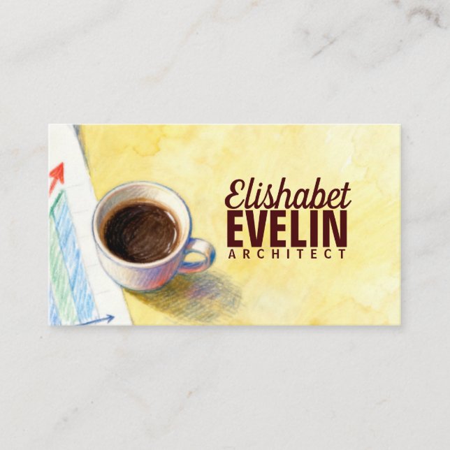 Carte De Visite Graphique de la croissance du café et du chiffre d (Devant)