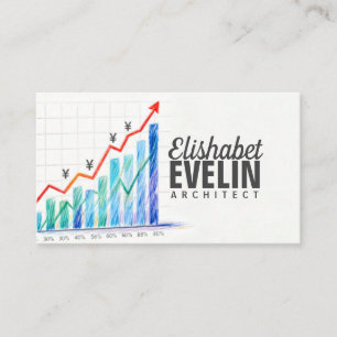 Carte De Visite Graphique de l'évolution de la devise yen g43