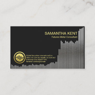 Carte De Visite Graphique de parts de futur en métal à tendance ha