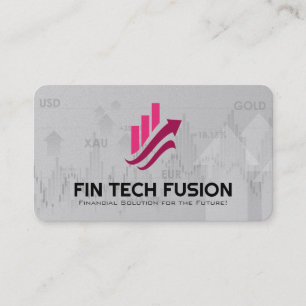 Carte De Visite Graphique financier Actions et titres