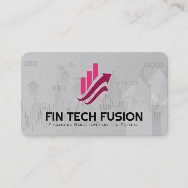 Carte De Visite Graphique financier | Actions et titres  (Devant)