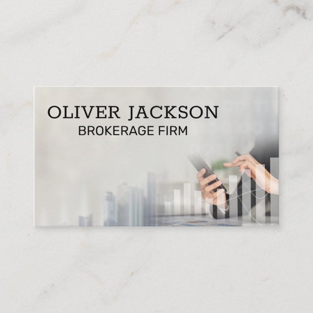 Carte De Visite Graphique financier | Comptable (Devant)