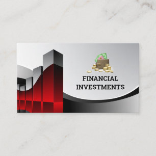Carte De Visite Graphique financier Sac d'argent Comptable