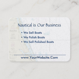 Carte De Visite Graphique Nautique Stuart FL Nettoyant Bleu Frais