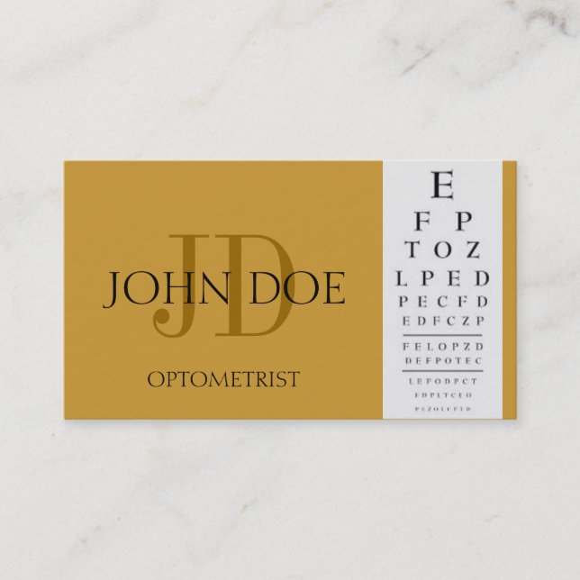 Carte De Visite Graphique optométriste Or (Devant)