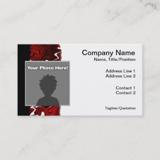 Carte De Visite Graphique rouge tordu