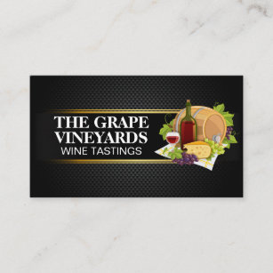 Carte De Visite Graphiques de pique-nique  Vin et fromage