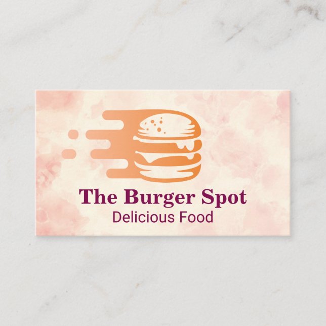 Carte De Visite Graphisme de burger volant | Restaurant (Devant)