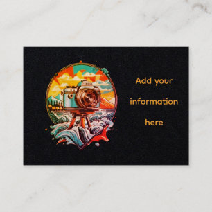 Carte De Visite Graphisme de caméra rétro cool