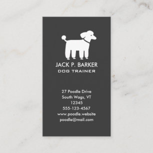 Carte De Visite Graphisme de Caniche Blanc