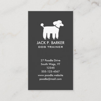 Carte De Visite Graphisme de Caniche Blanc