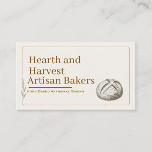 Carte De Visite Graphisme de pain rond petit boulanger artisan min