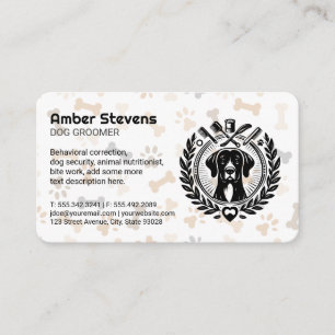 Carte De Visite Graphismes de toilettage de chien Services pour