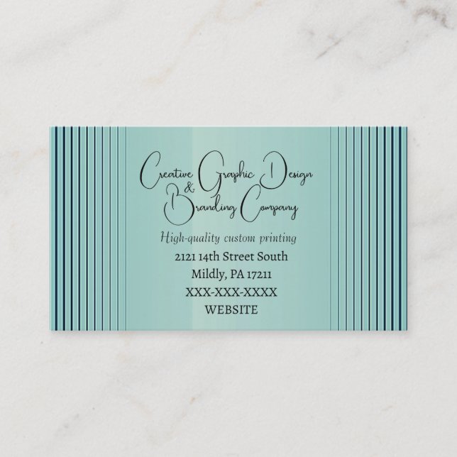 Carte de visite « Graphiste et Branding » (Devant)